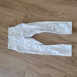 Lululemon cropped white snakeskin leggings